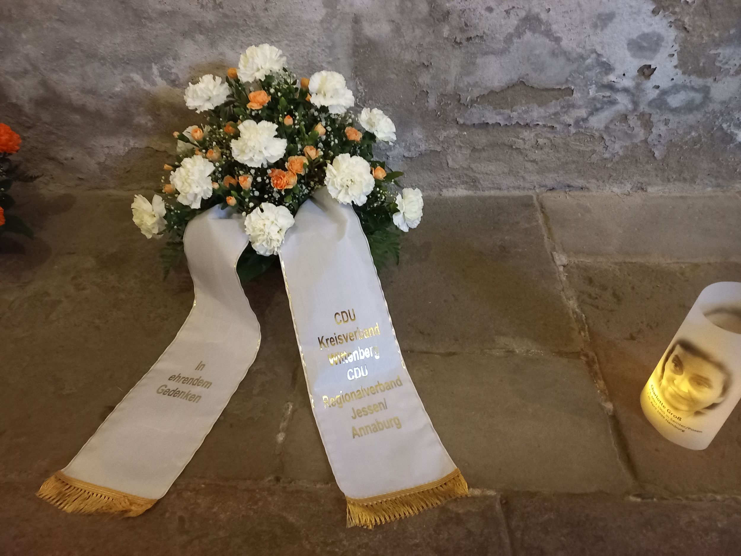 Kranzniederlegung in der Gedenkstätte KZ Lichtenburg Prettin