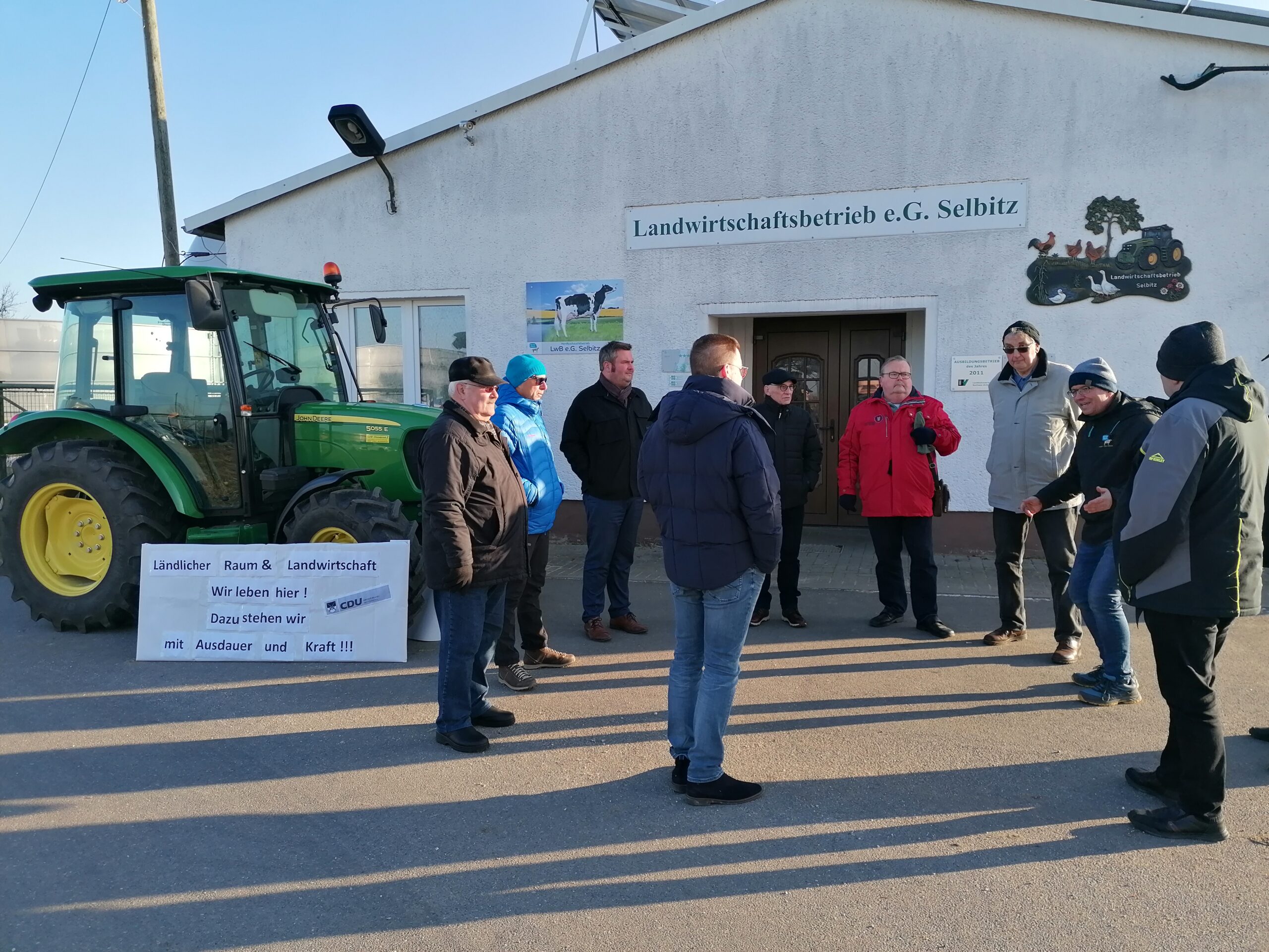Besuch des Landwirtschaftsbetriebes Selbitz e.G. im Rahmen der Bauernproteste