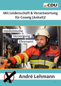 Andrè Lehmann - Bürgermeisterkandidat für die Stadt Coswig (Anhalt)