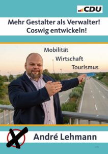 Andrè Lehmann - Bürgermeisterkandidat für die Stadt Coswig (Anhalt)